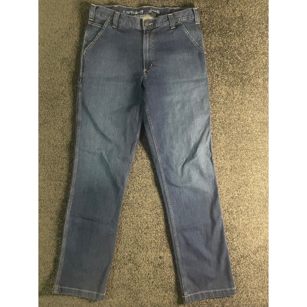 Carhartt Jeans Mens 36x36 Relaxed Fit Blue Denim Workwear Construction